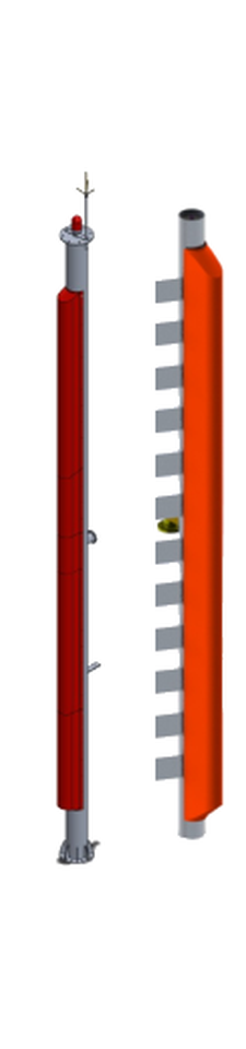 ASCLN · Slot cilíndrica horizontal para transmissão de TV digital UHF