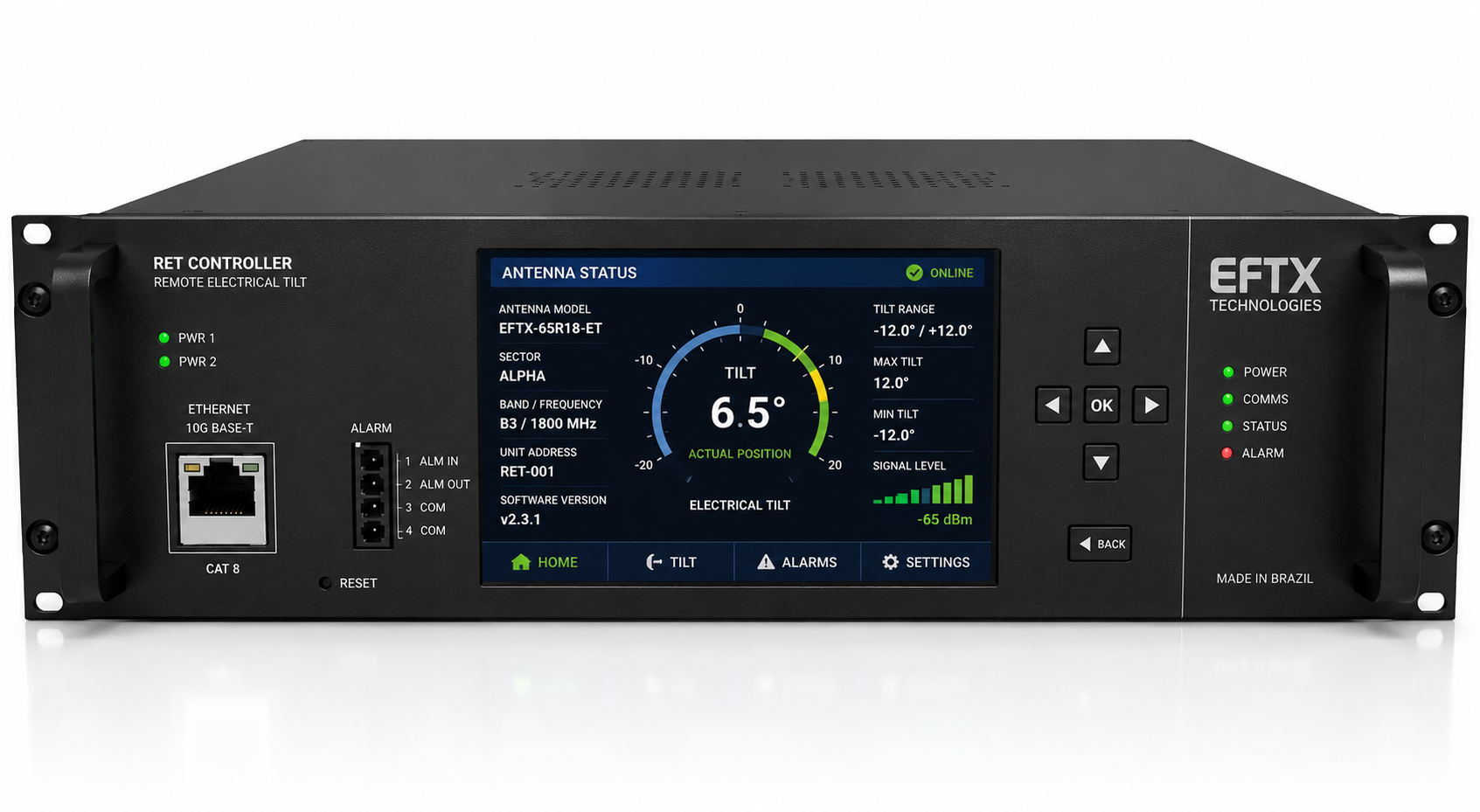 RETC-19-8 · Controllore RET remoto, rack da 19 pollici, otto bus AISG/RS-485