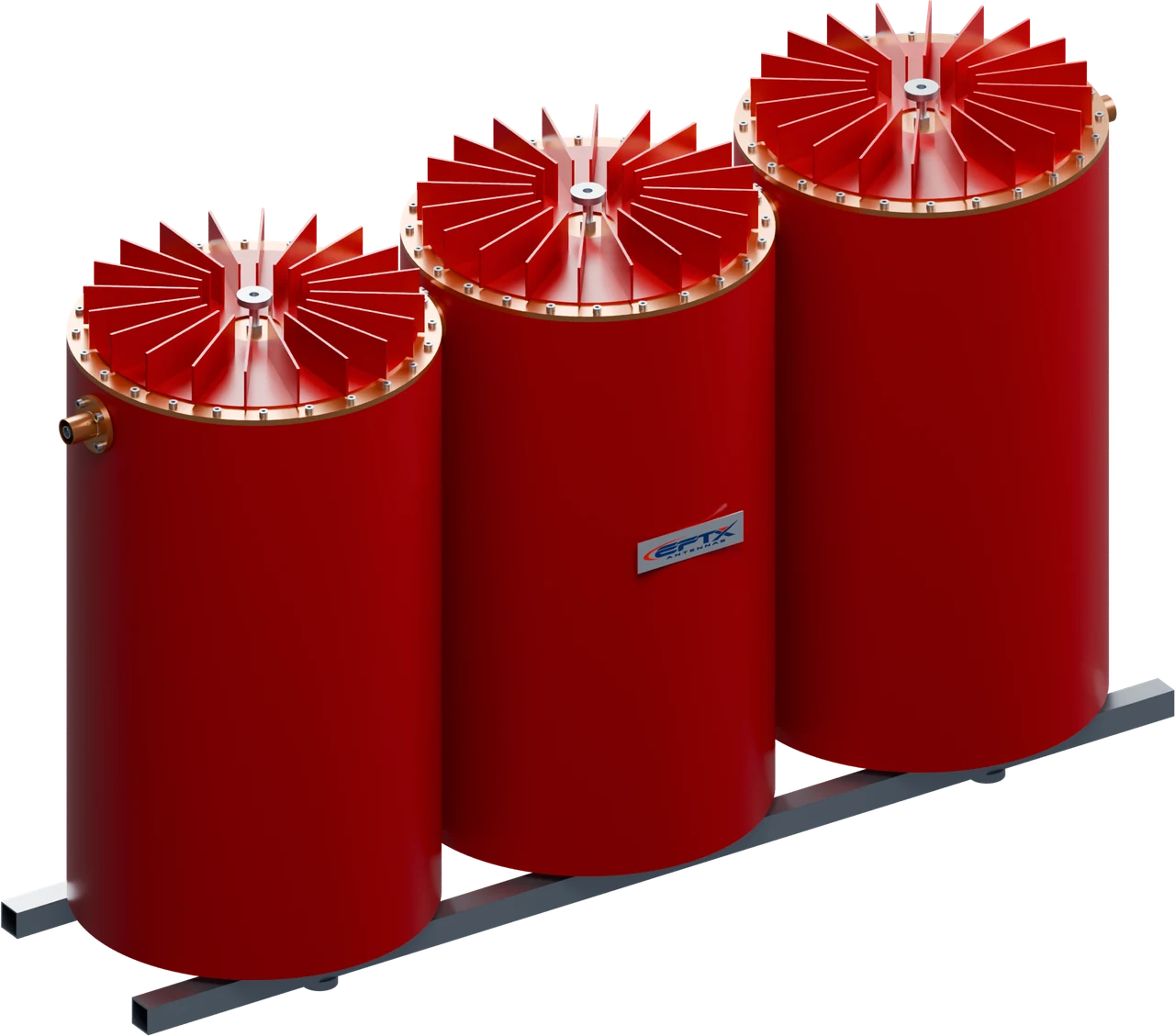 EFTX: Filtro FM de três polos com interfaces EIA 1 5/8.
